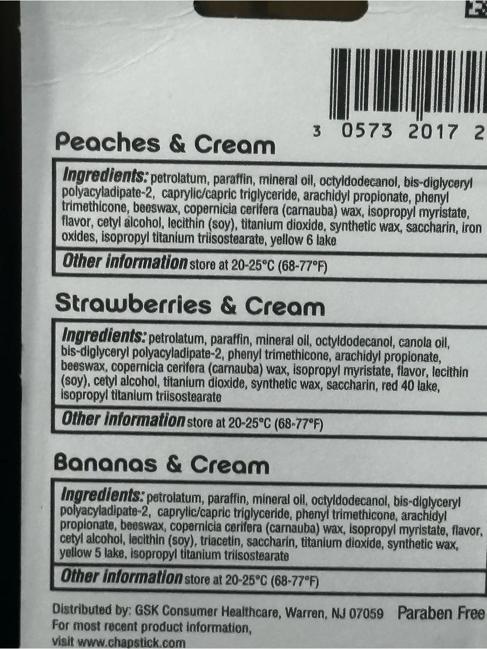Chapstick assorted flavor
